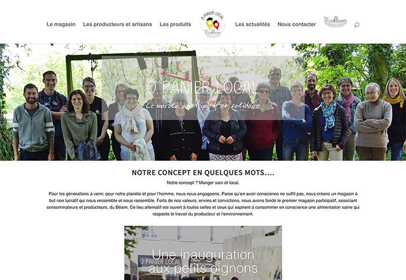 Site internet du magasin de producteurs O'Panier local