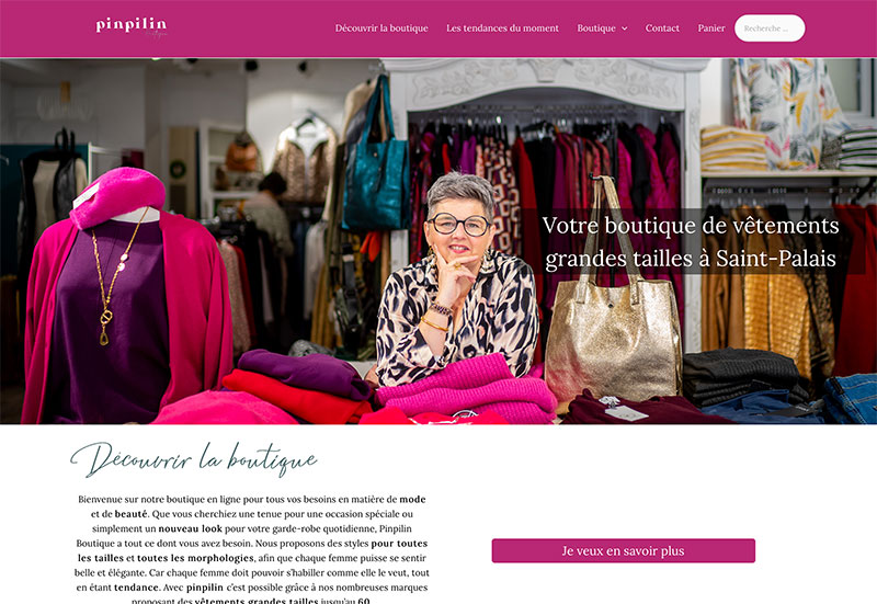 Boutique en ligne Pinpilin à Saint-Palais